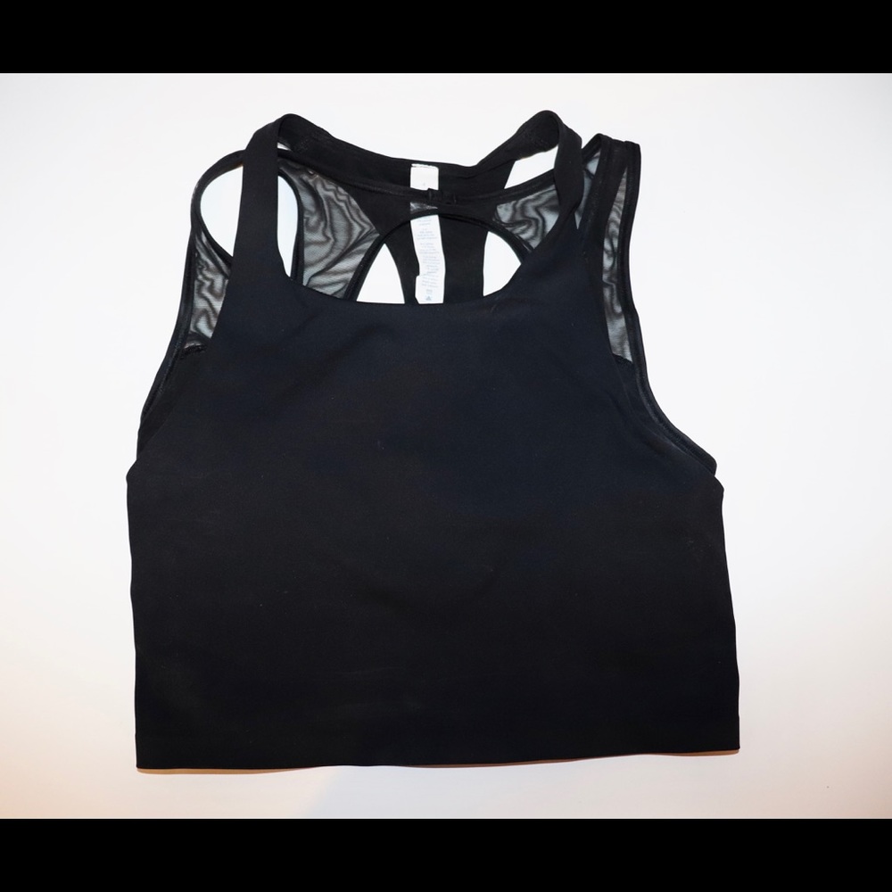 LULULEMON BLACK CROPPED TANK/SPORTSBRA